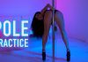 Pole dance practice with Reya Sunshine from her new cam room