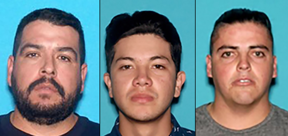 L-R, Edgar Nava-Ayala, Juan Jose Acosta-Soto, and Daniel Ocampo Nava. (credit: Anaheim Police Department)
